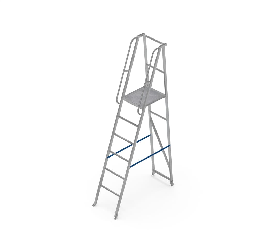 Лестница платформа фиксированной высоты MEGAL ЛПФВА Н=1-1 с шипами 040401